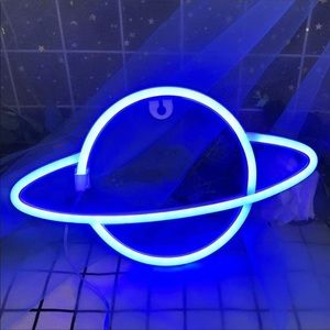 Planet Neon Sign, Led Signs for Bedroom Wall